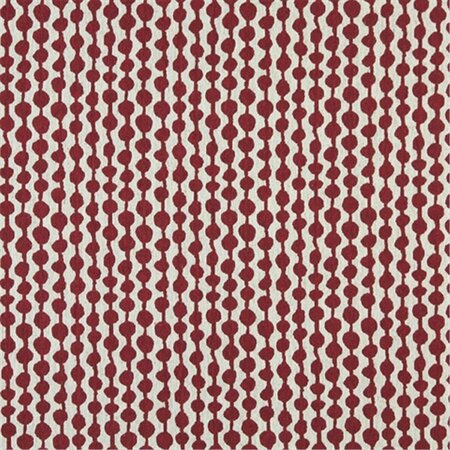 FINE-LINE 54 in. Wide Red And Off White- Circle Striped- Designer Quality Upholstery Fabric FI2949366